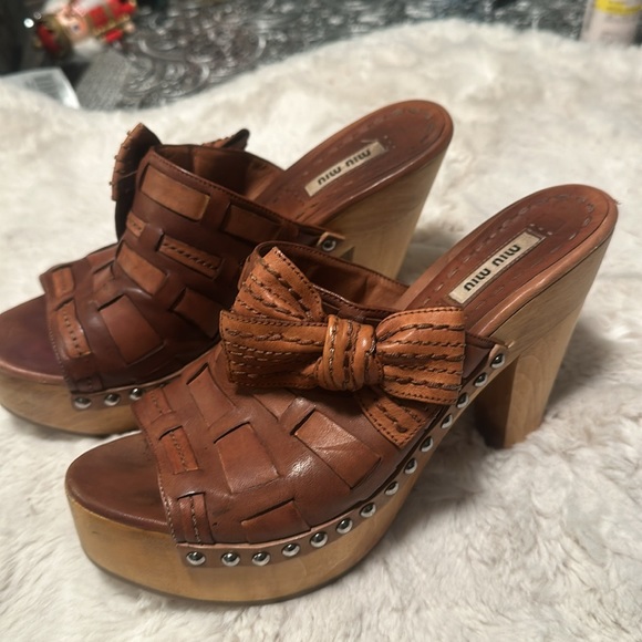 Miu miu shoes size 37 brown used - Picture 5 of 5